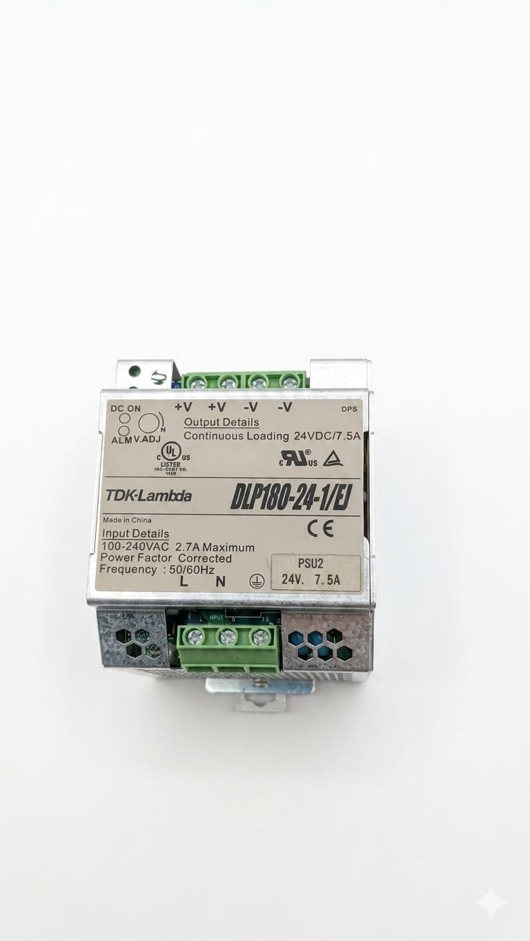 Fuente de alimentación conmutada profesional para montaje en Riel DIN. Salida (Output): 24V DC / 7.5A. imagen 3