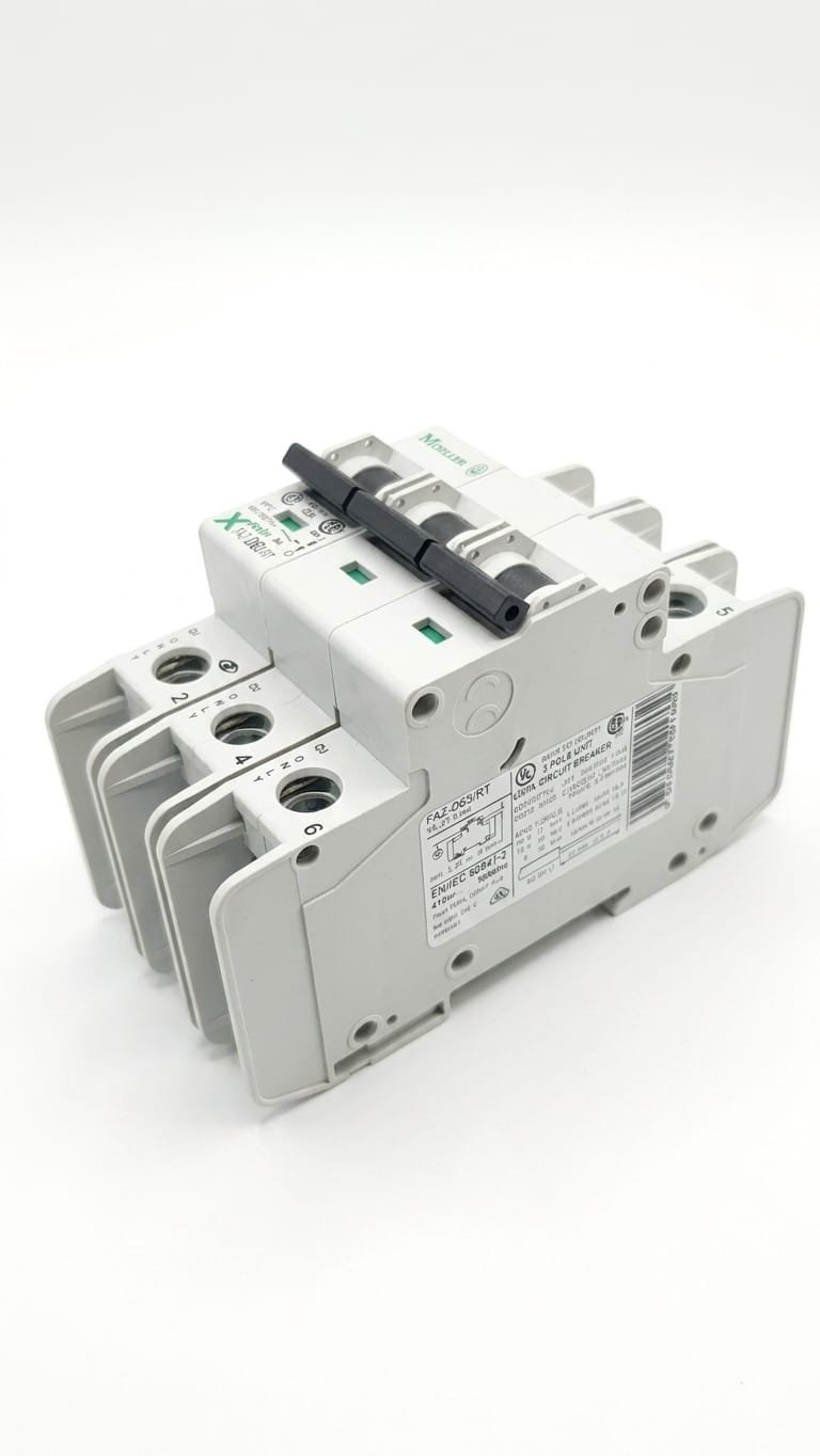 Interruptor termomagnético de 3 polos. Capacidad: 6 Amperes imagen 2
